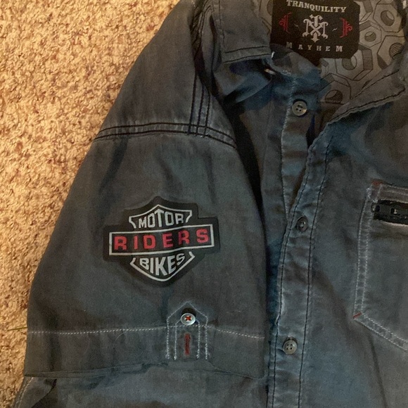 Tranquility Mayhem Slim fit button up men’s shirt - Picture 3 of 5